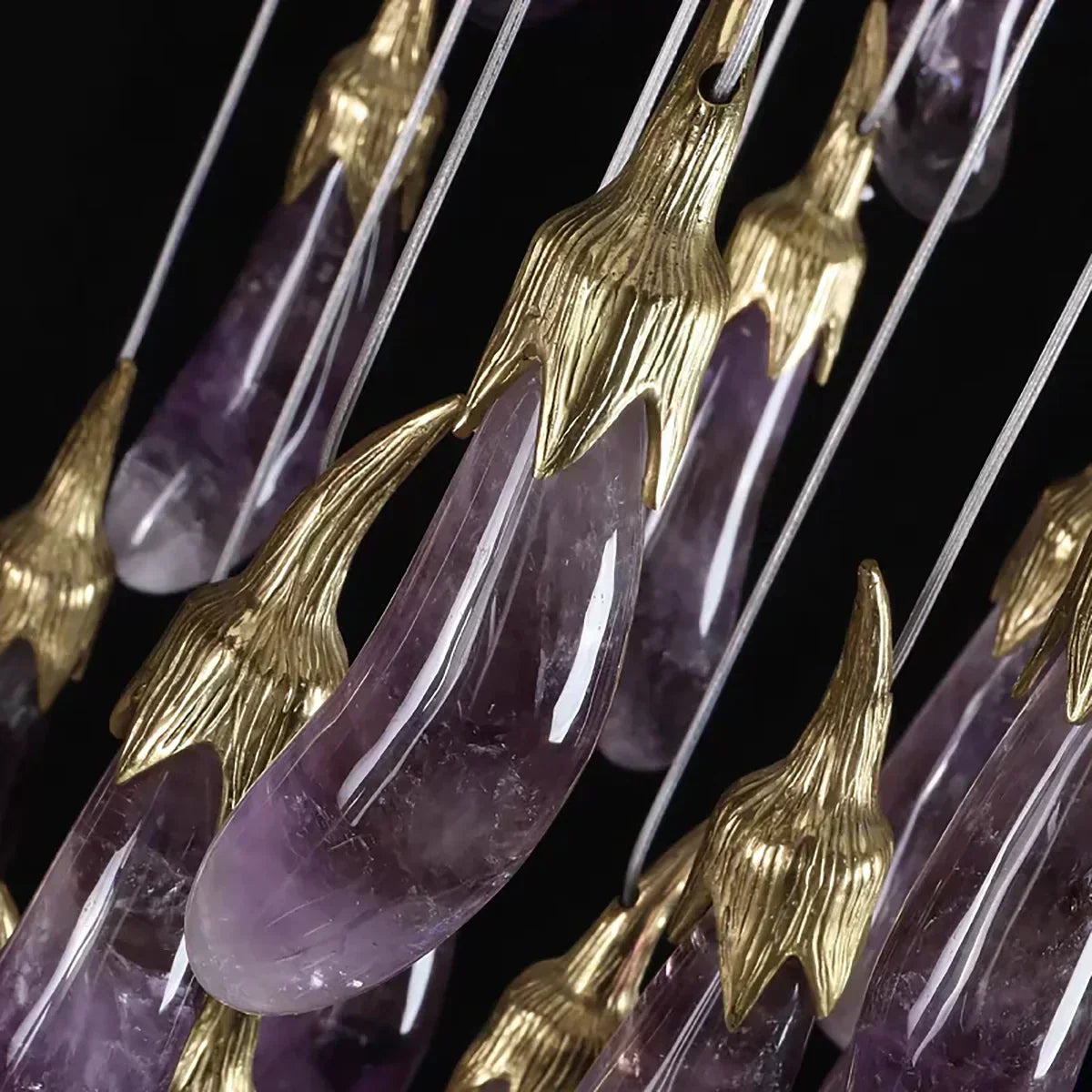 Eggplant-shaped Chandelier Purple Color