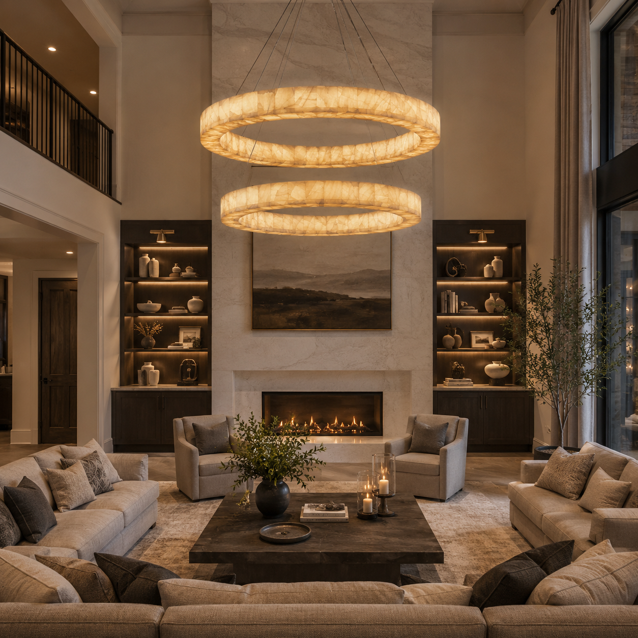 Rigede Lueur Two-Tier Round Chandelier