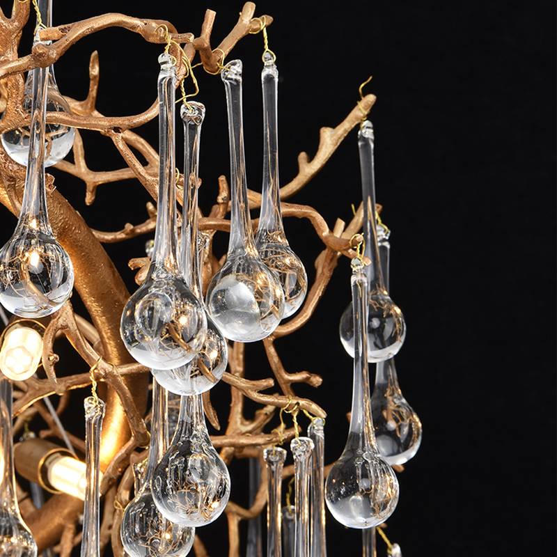 Avis Clear Crystal Ring Branch Chandelier