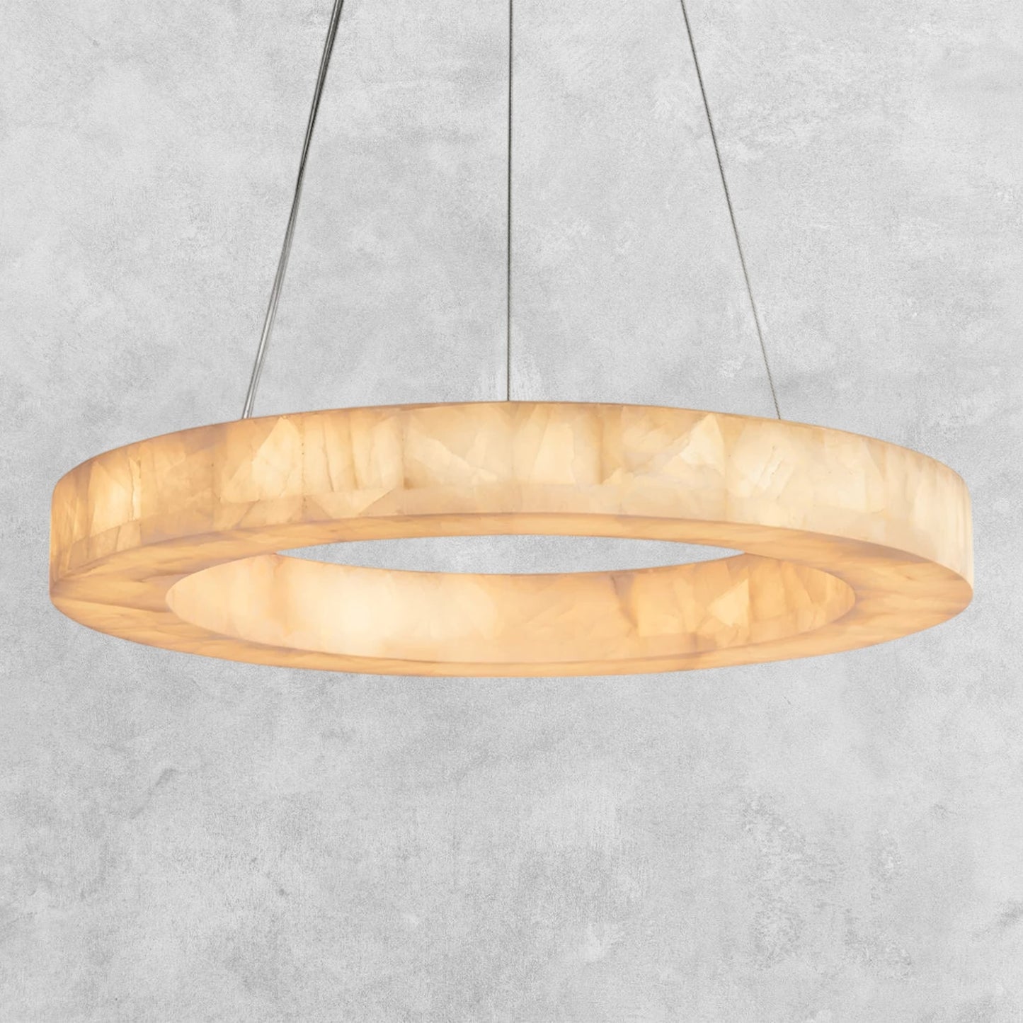 Riora Calcite lueur Round Chandelier 31"40"60"