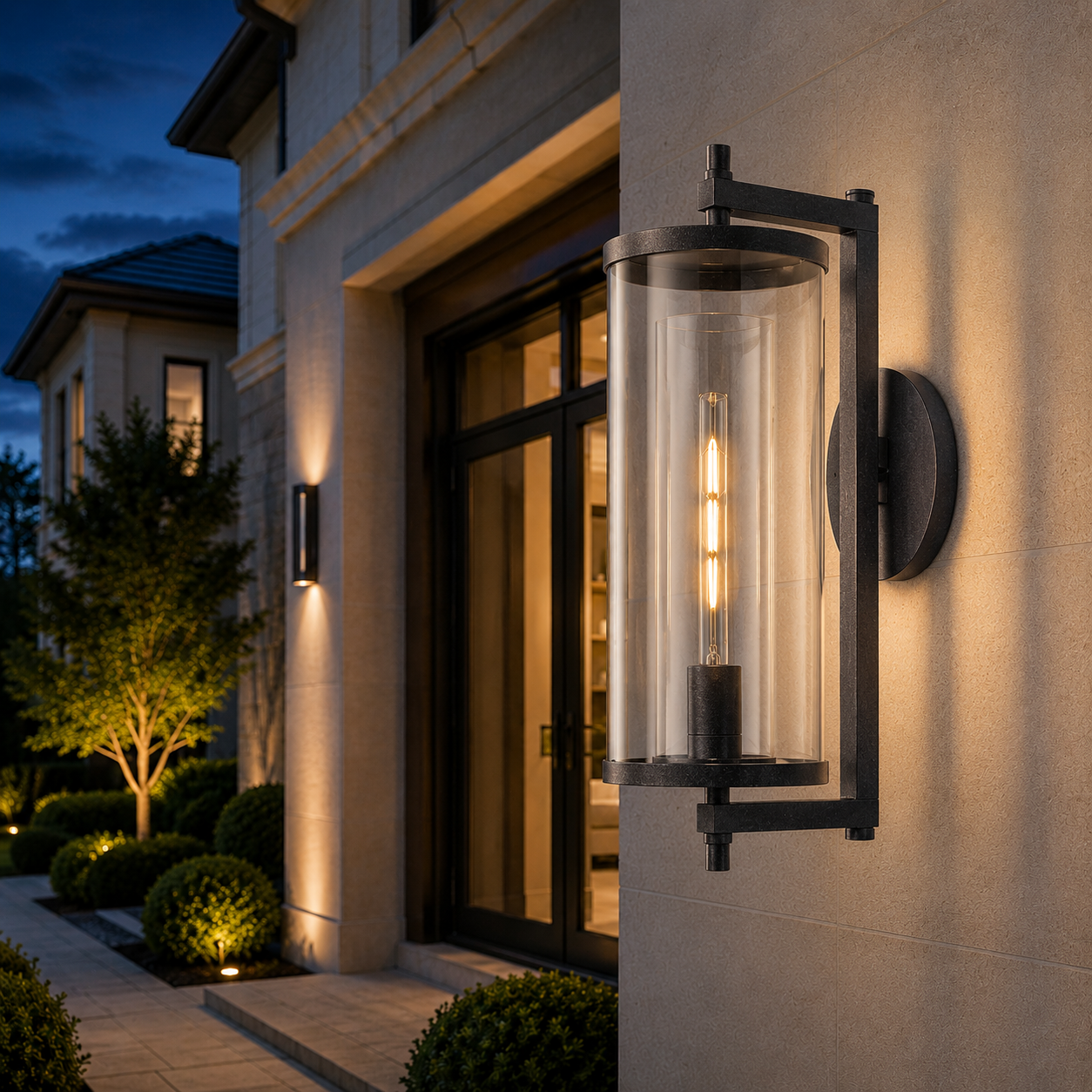 Devauxy Outdoor Round Sconce