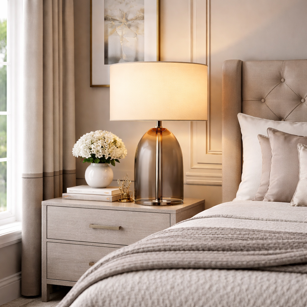 Sarezzoe Crystal Tapered Table Lamp
