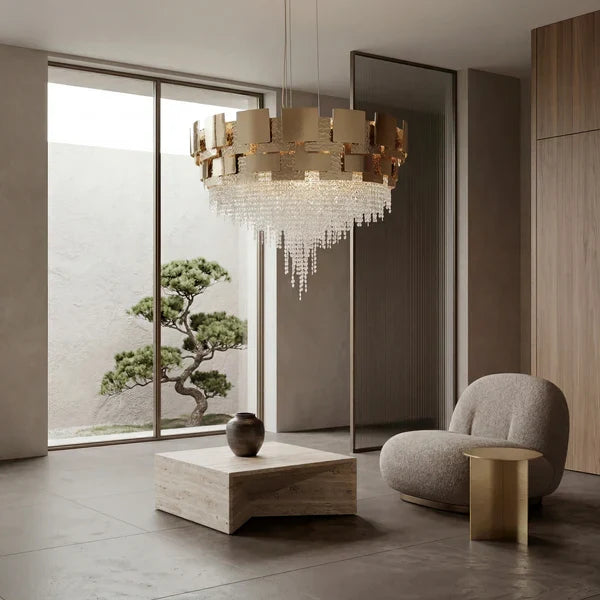 Amadeo Round Crystal Bead Chandelier