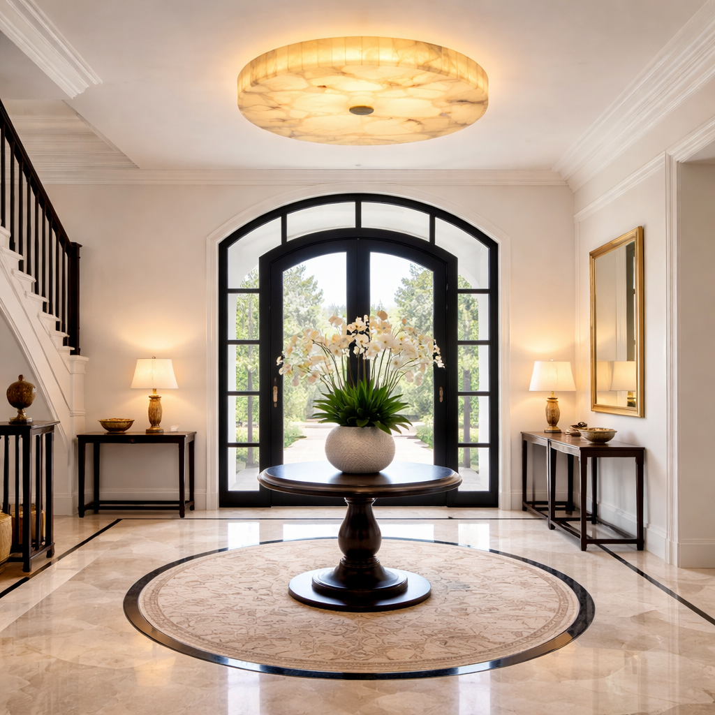 Luminous Alabaster Ceiling Light