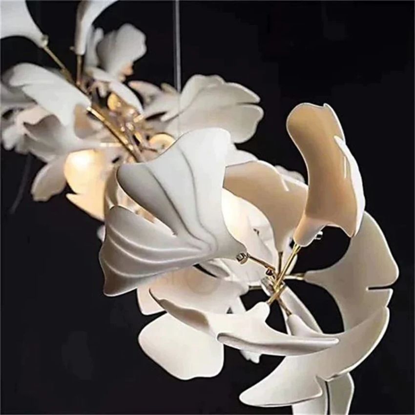 TLL Eden Ginkgo Ceramic Luxury Branch Chandelier