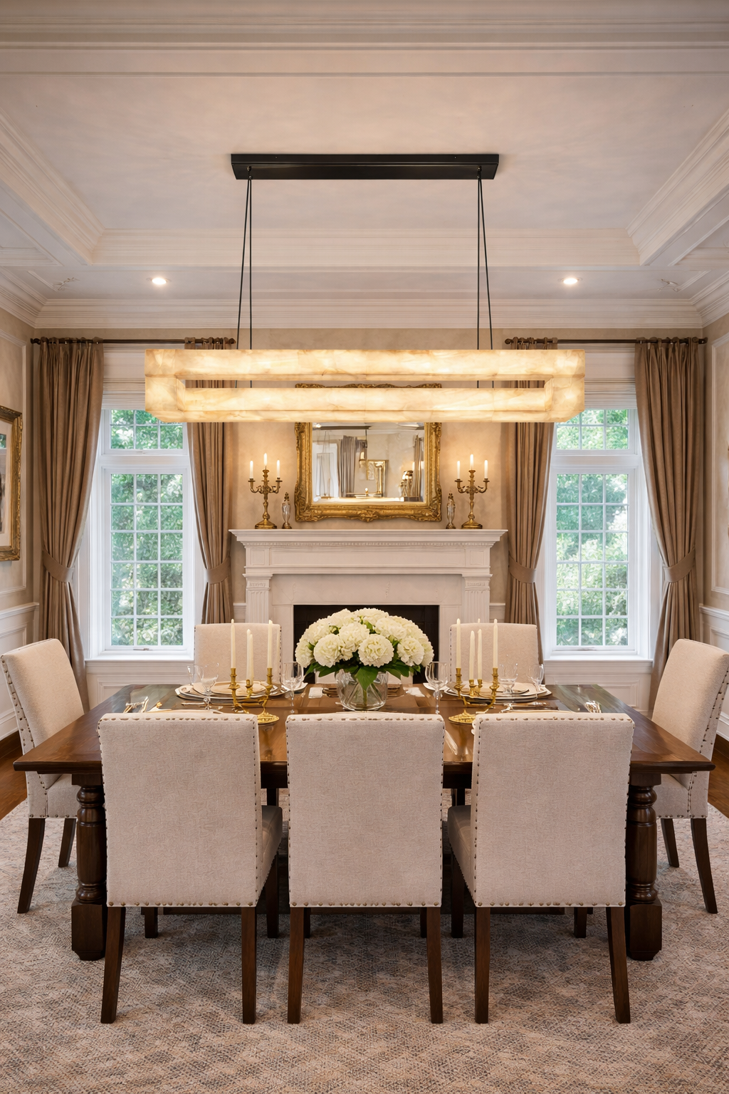 Rigede Lueur Rectangular Chandelier