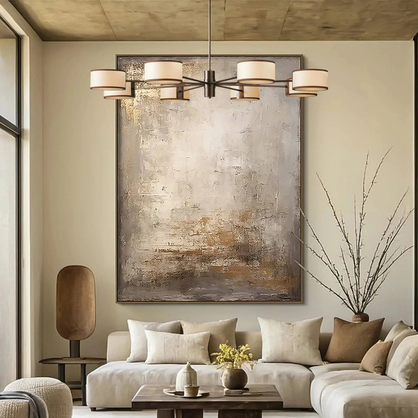 Daphne Fabric Round Chandelier