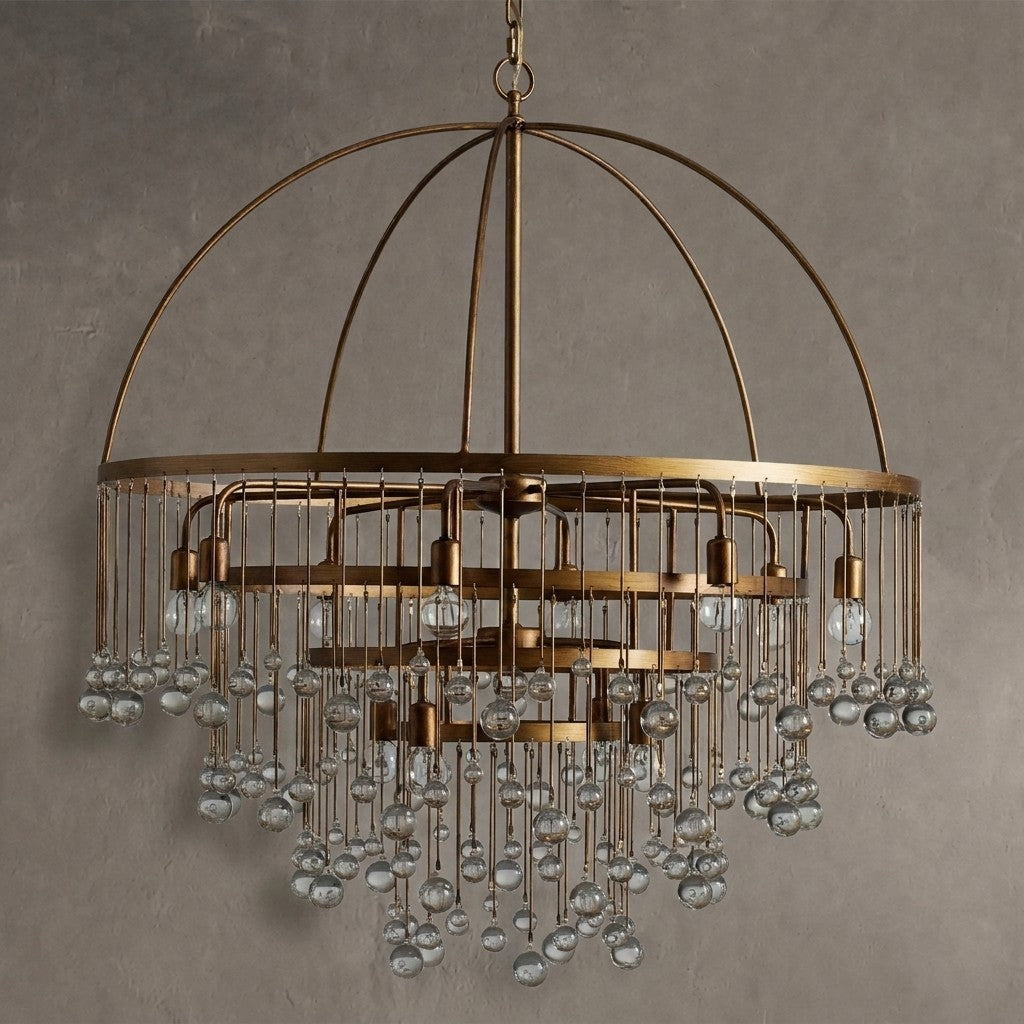 Aubrey Modern Crystal Ball 4 Tier Chandelier