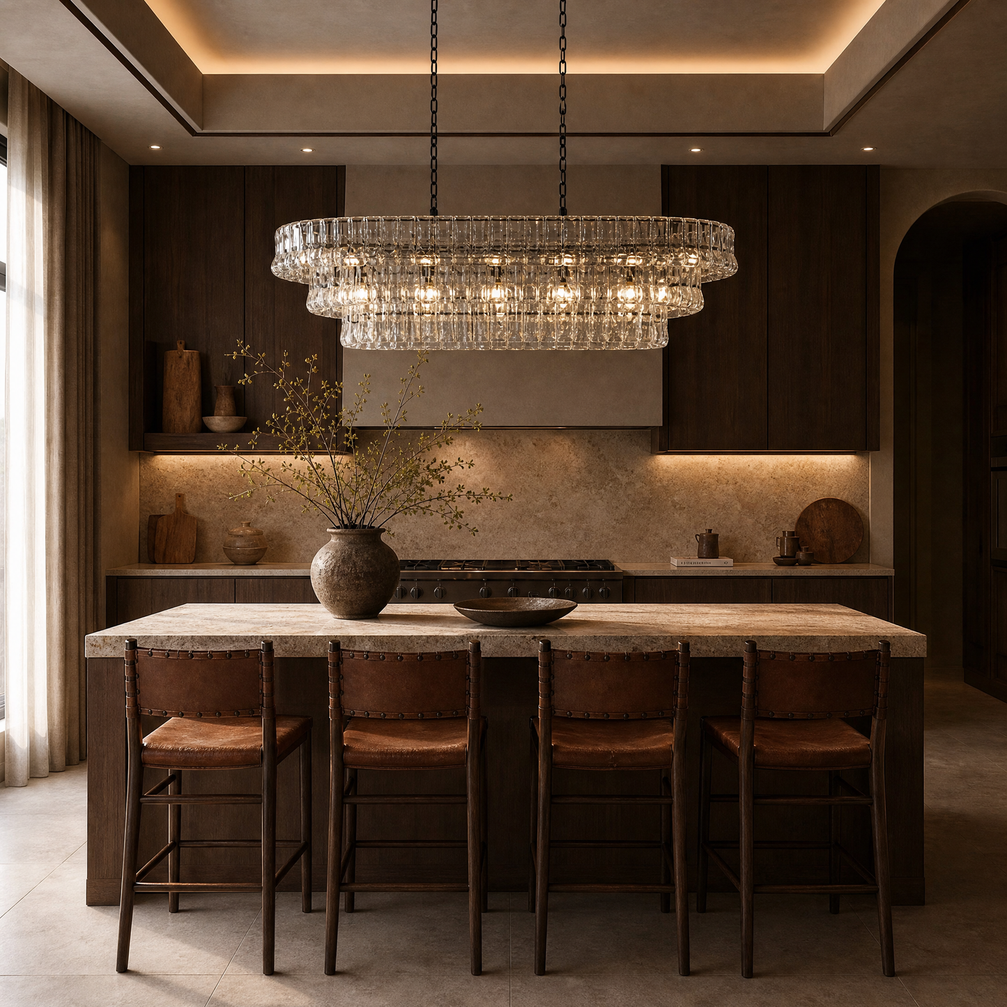 Glass For Pendant Light in a dining room
