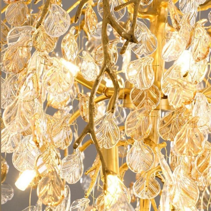 TLL Idyllic Glass Leaves Chandelier