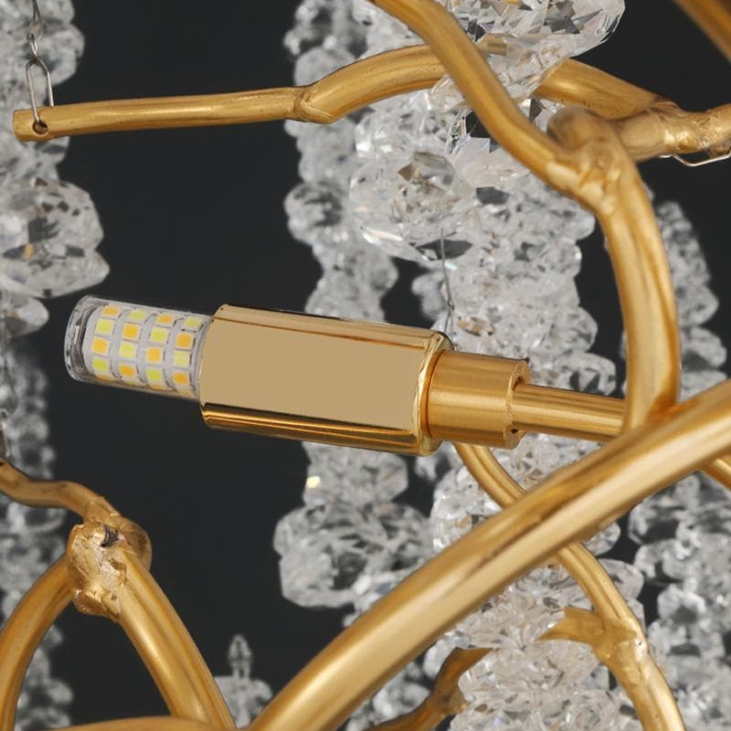 Modern Snowflake Crystal Branch Chandelier
