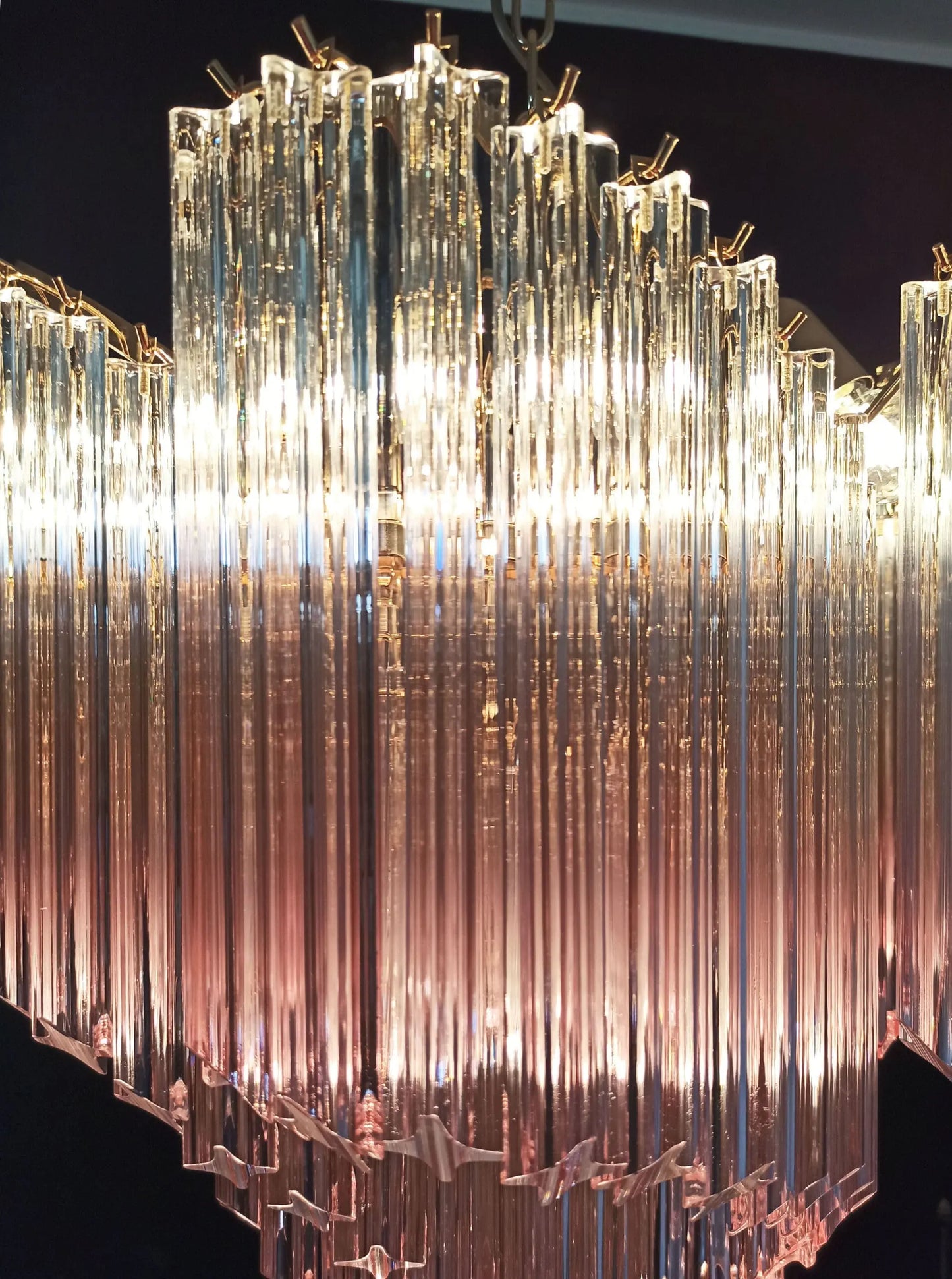 Murano Glass Chandelier- Pink