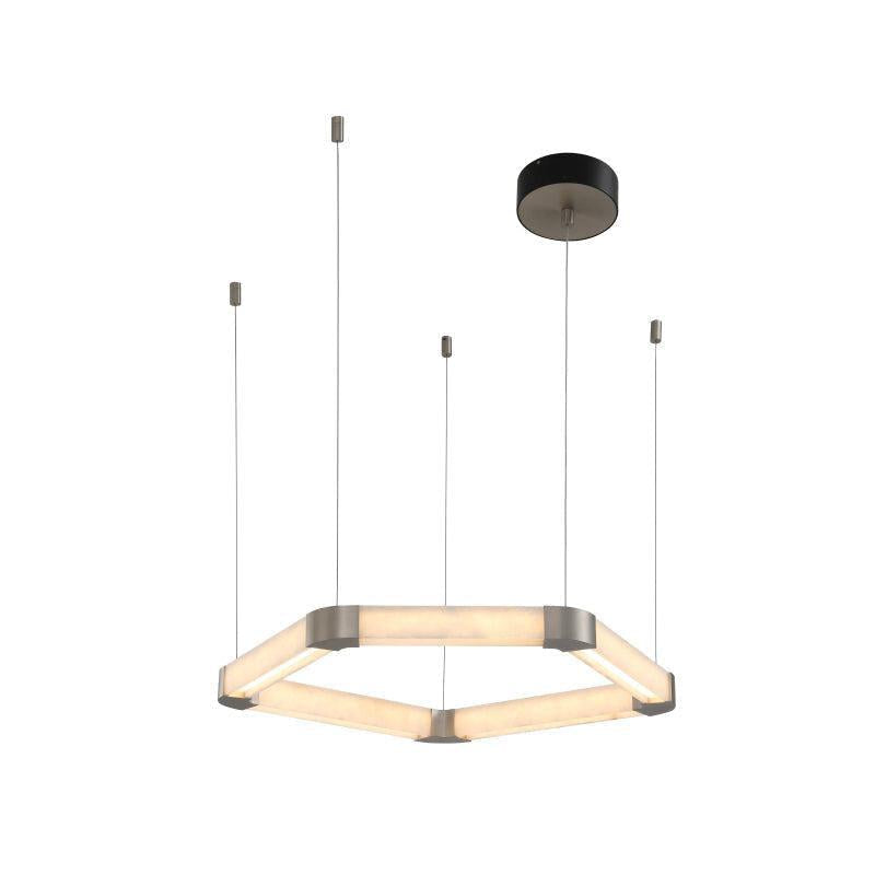 Ola Single Alabaster Ring Chandelier