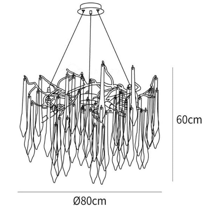 TLL Teardrop Crystal Chandelier