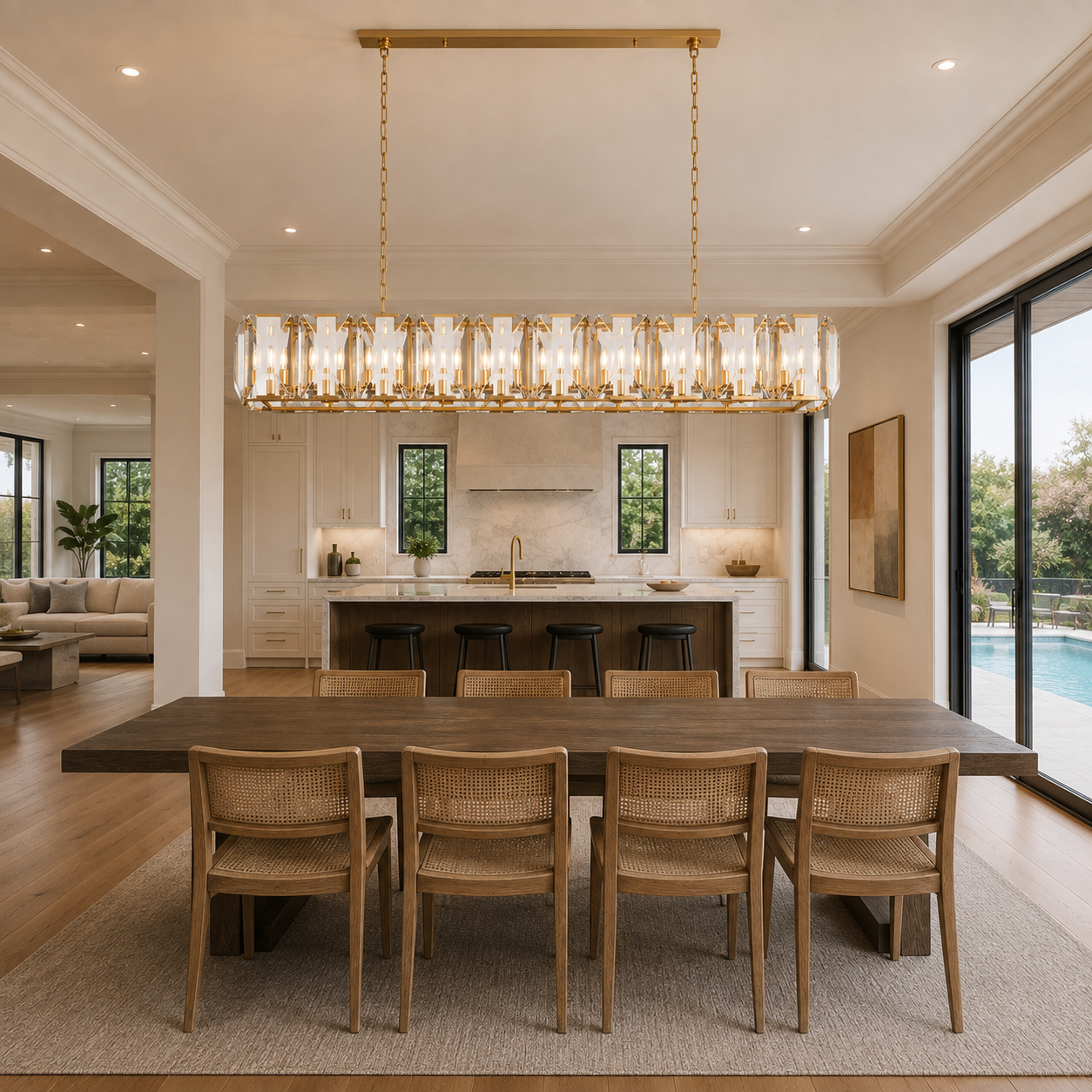 Hadilor Crystal Rectangular Chandelier