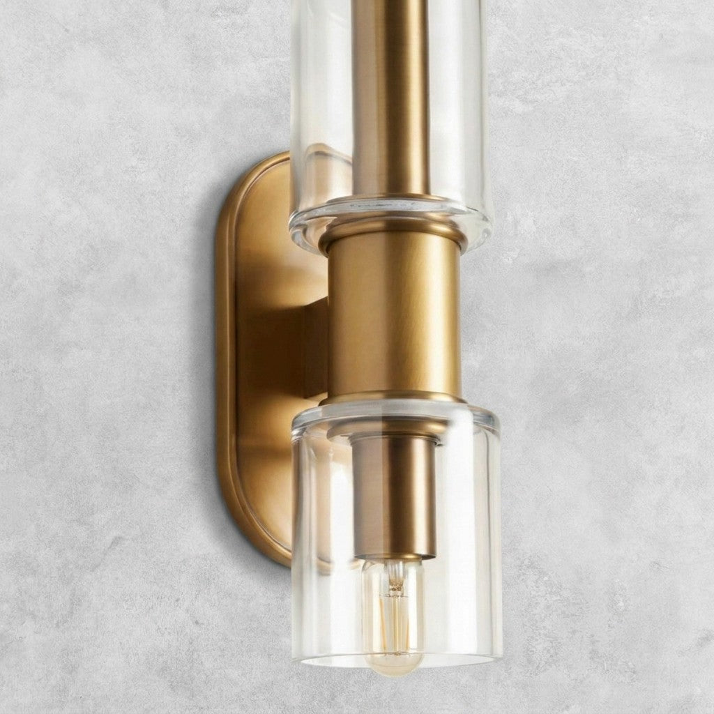 Harlin Clear Glass 2-Light Wall Sconce