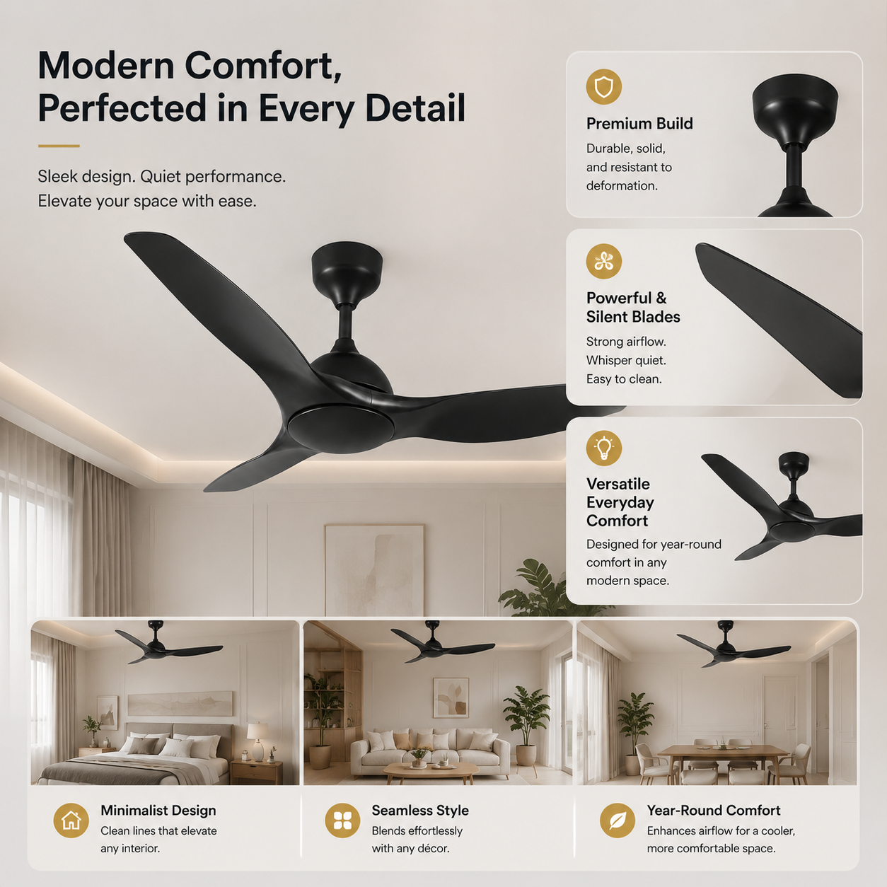 STRATOS Modern Ceiling Fan