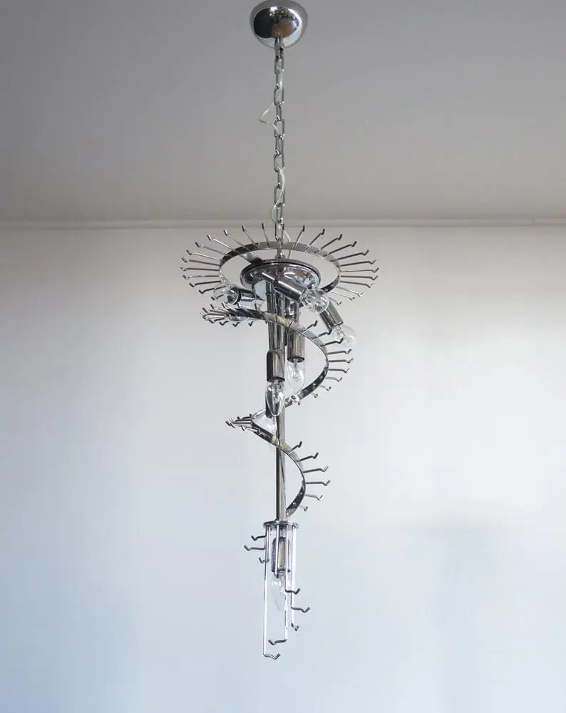 Murano Glass Chandelier – Spiral – Amber