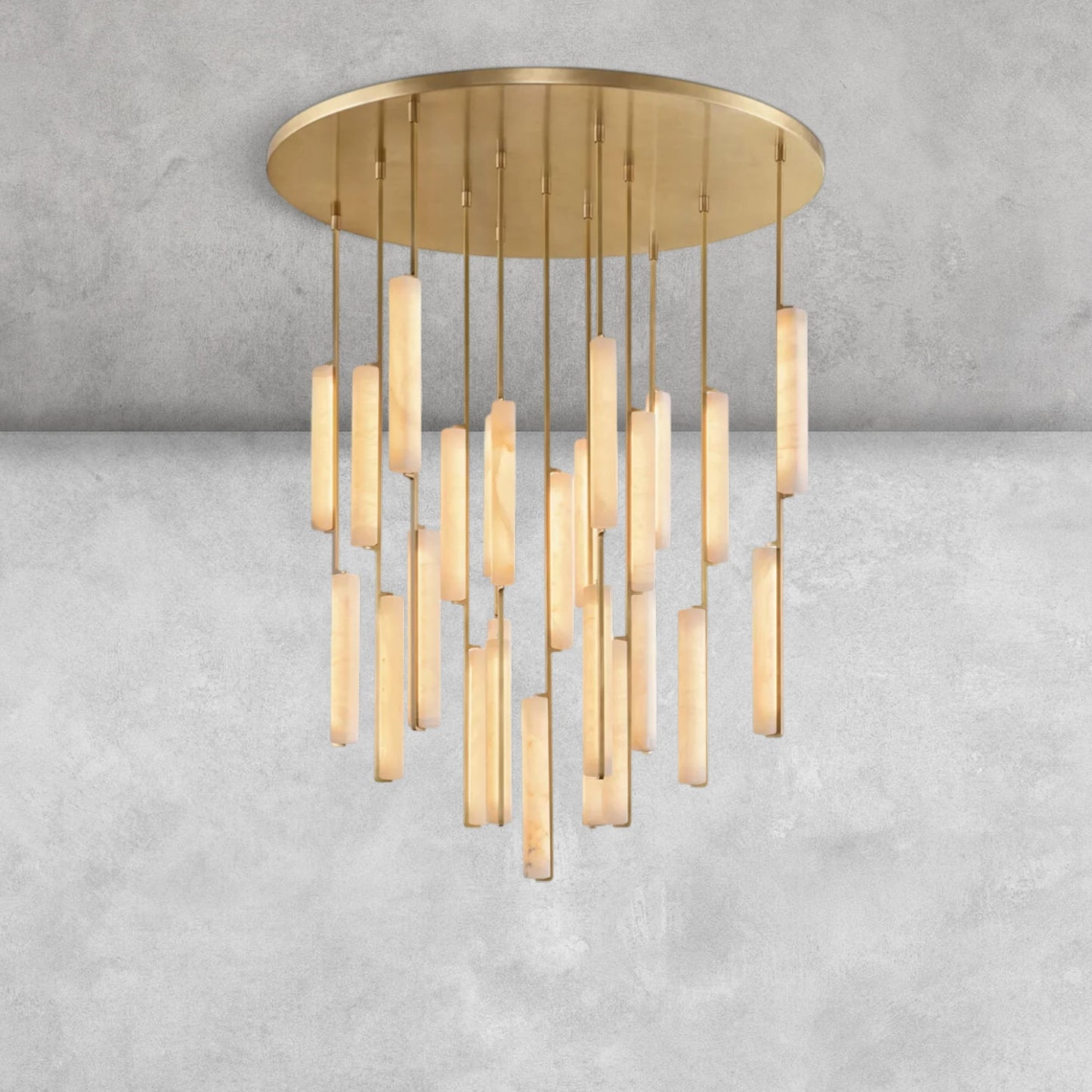 Milano Alabaster Round Chandelier 24'' 40'' 56''