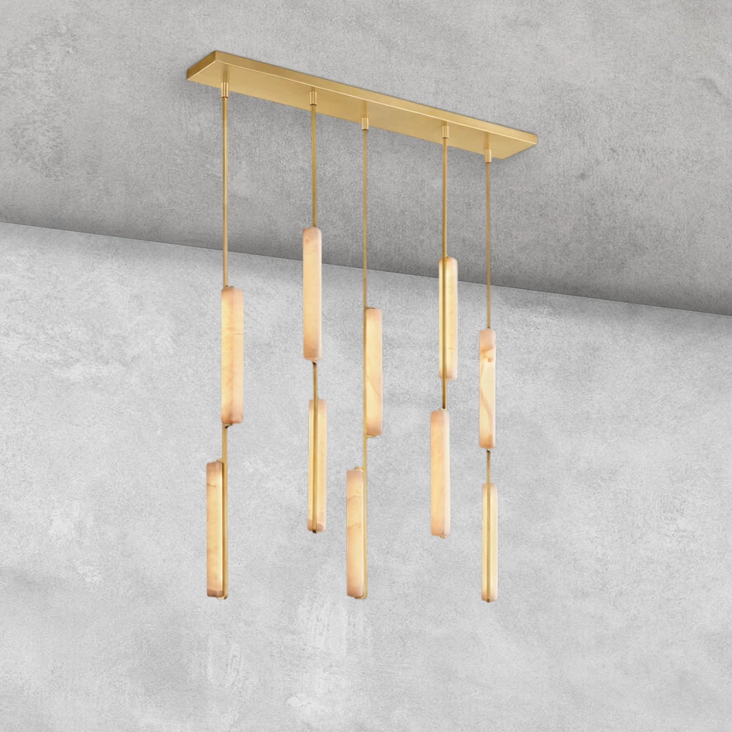 Milano Alabaster Linear Chandelier 54''