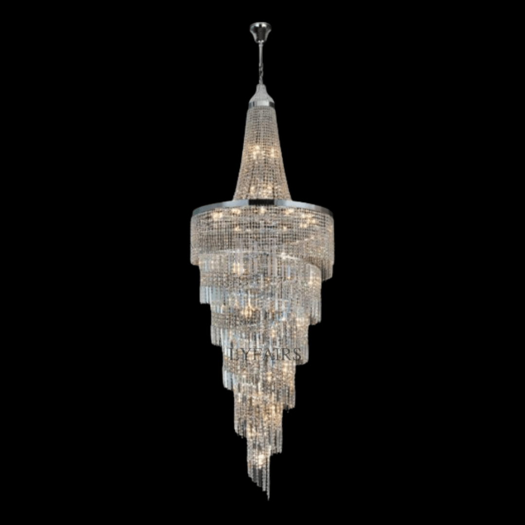 Modern Crystal Tassel Chandelier for Foyer/Staircase