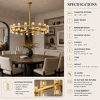 Arcuphoe Led Round Chandelier