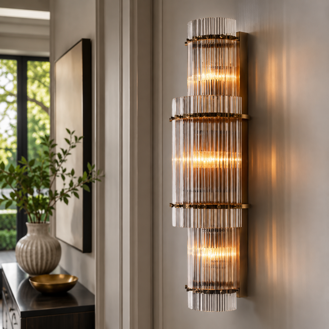 Sae Nari Glass Grand Round Sconce
