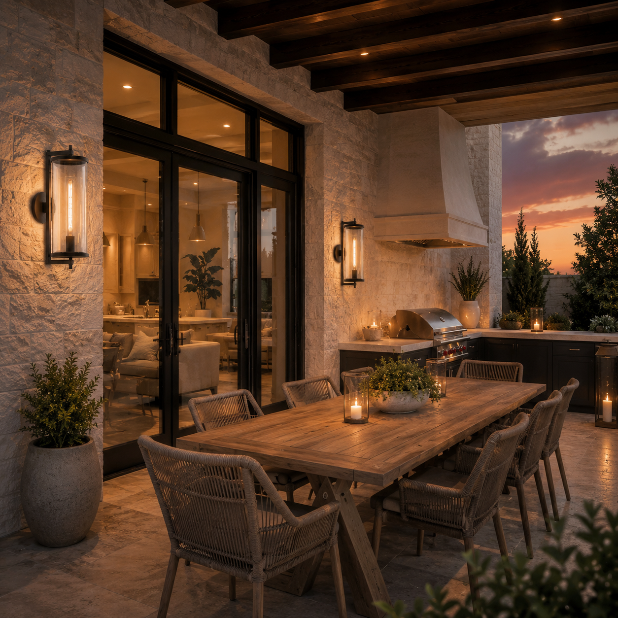 Devauxy Outdoor Round Sconce