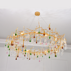 Avis Colorful Crystal Rain Branch Chandelier