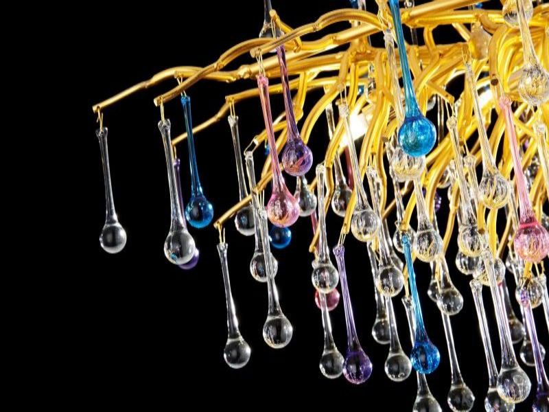 TLL Ran Colorful Crystal Dining Branch Chandelier