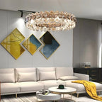 Light Luxury Flower Petal Chandelier Suit for Living/Dining Room/ Bedroom