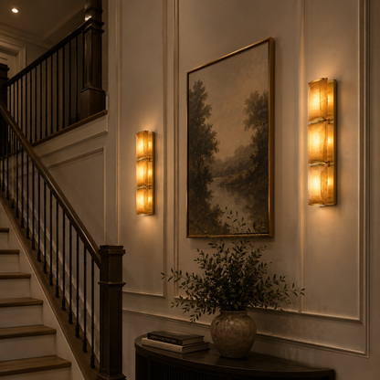 Hadilor Calcite Triple Sconce