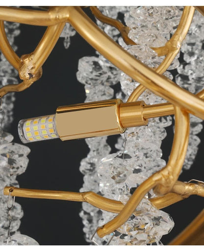 TLL Branch Luxury Long Snowflake Crystal Chandelier