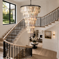 Heristal Crystal Chandelier for Foyer, Entry way, Staircase