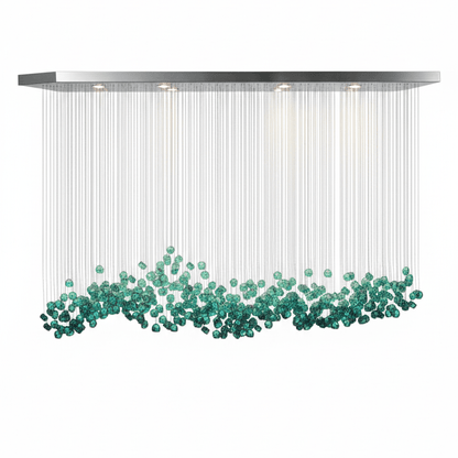Crystal Stone Crystal Spiral Chandelier