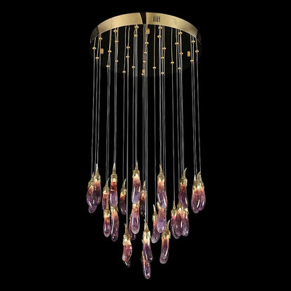 Eggplant-shaped Chandelier Purple Color