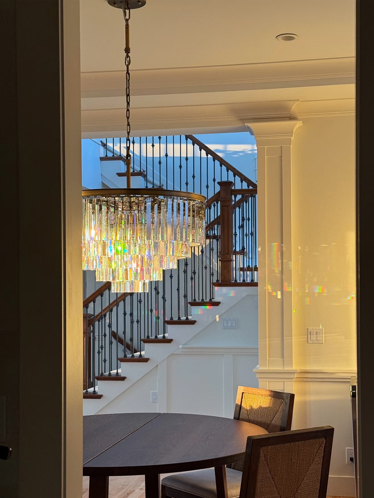 1920s Diomond Round Chandelier