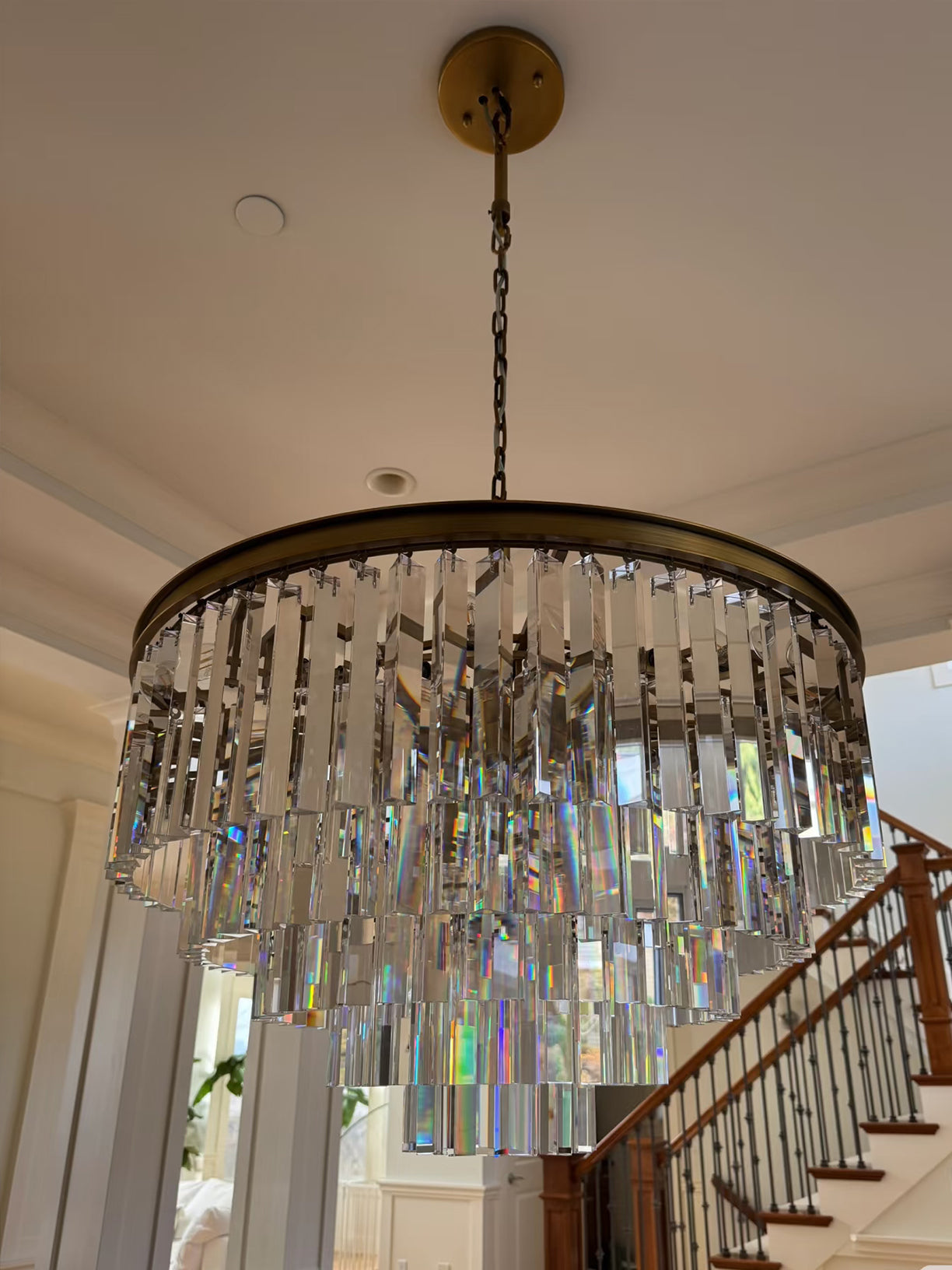 1920s Diomond Round Chandelier