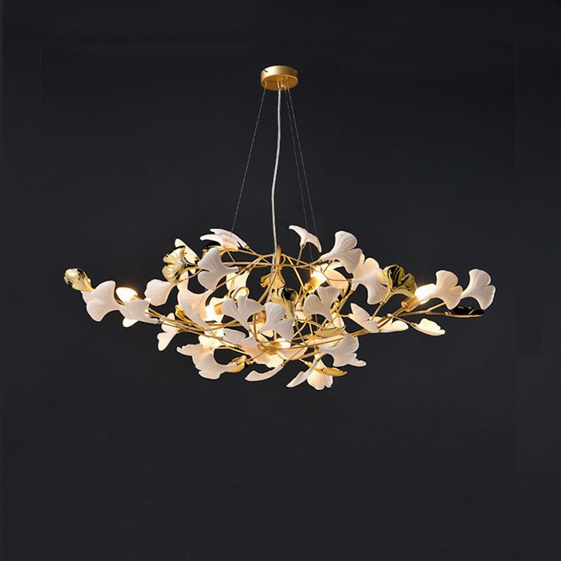 Modern Ceramic Ginkgo Chandelier