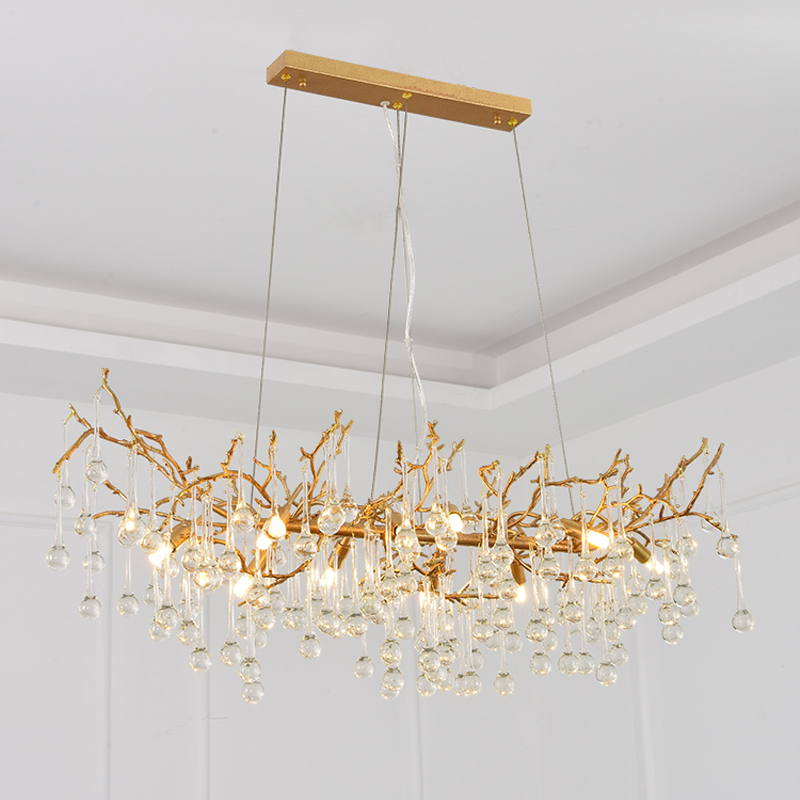Avis Clear Crystal Branch Chandelier