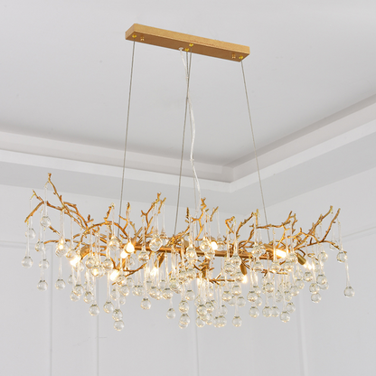 Avis Clear Crystal Branch Chandelier