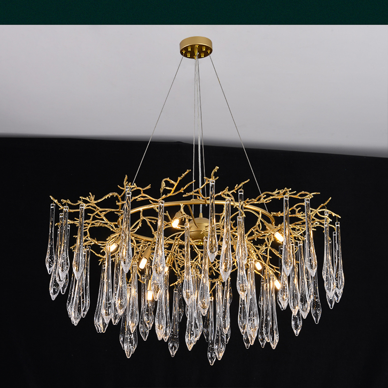 Agnes Round Branch Crystal Chandelier