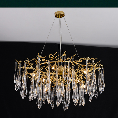 Agnes Round Branch Crystal Chandelier