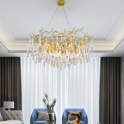 Agnes Round Branch Crystal Chandelier