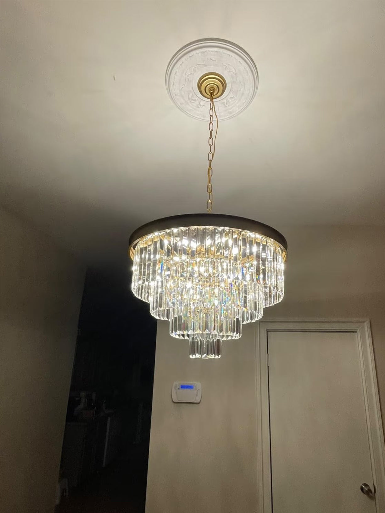 1920s Diomond Round Chandelier