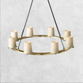 Pauilla Fabric Shade Round Chandelier 36" 48" 60″