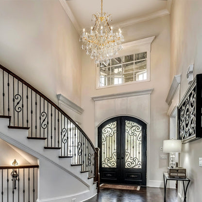 12-Light Clip Plate Chandelier D72 - Gold