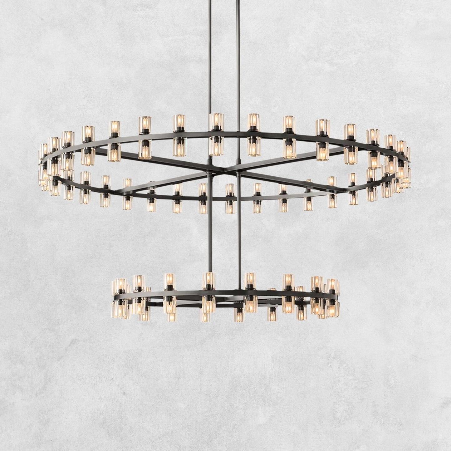 Reger Crystal 2-Tier Round Chandelier 60"
