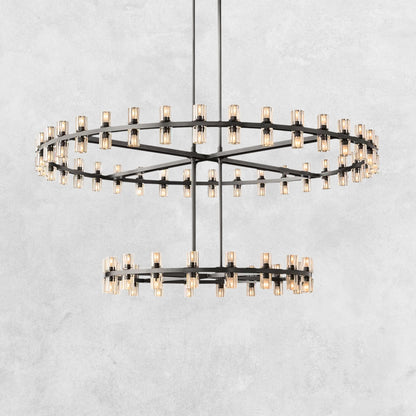 Reger Crystal 2-Tier Round Chandelier 60"