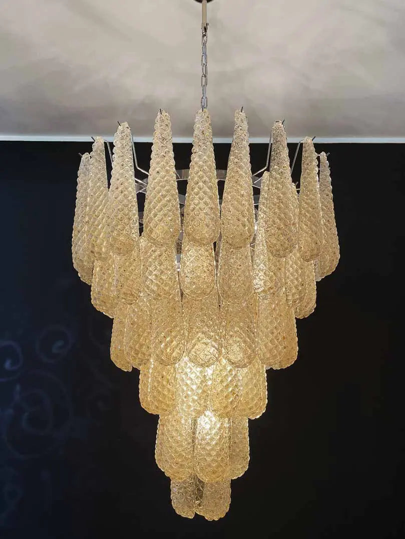 Murano Chandelier – Drop - Amber